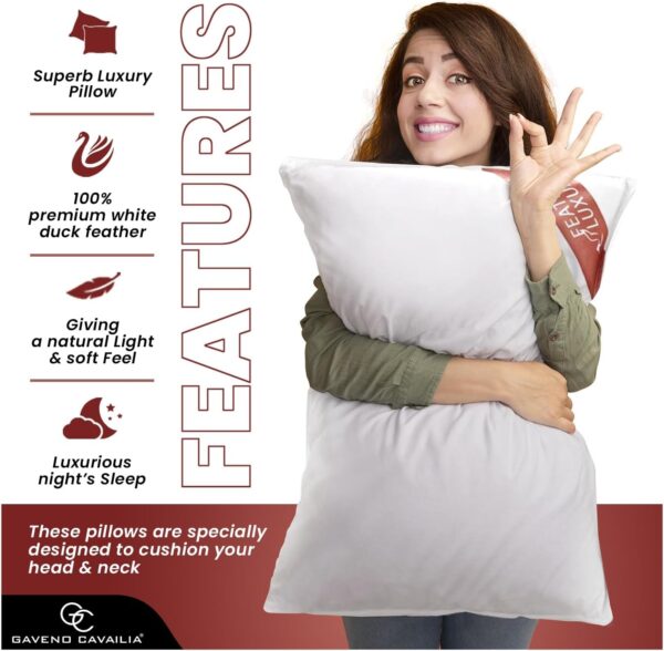 Duck Feather & Down Pillows – 2 Pack - Image 2